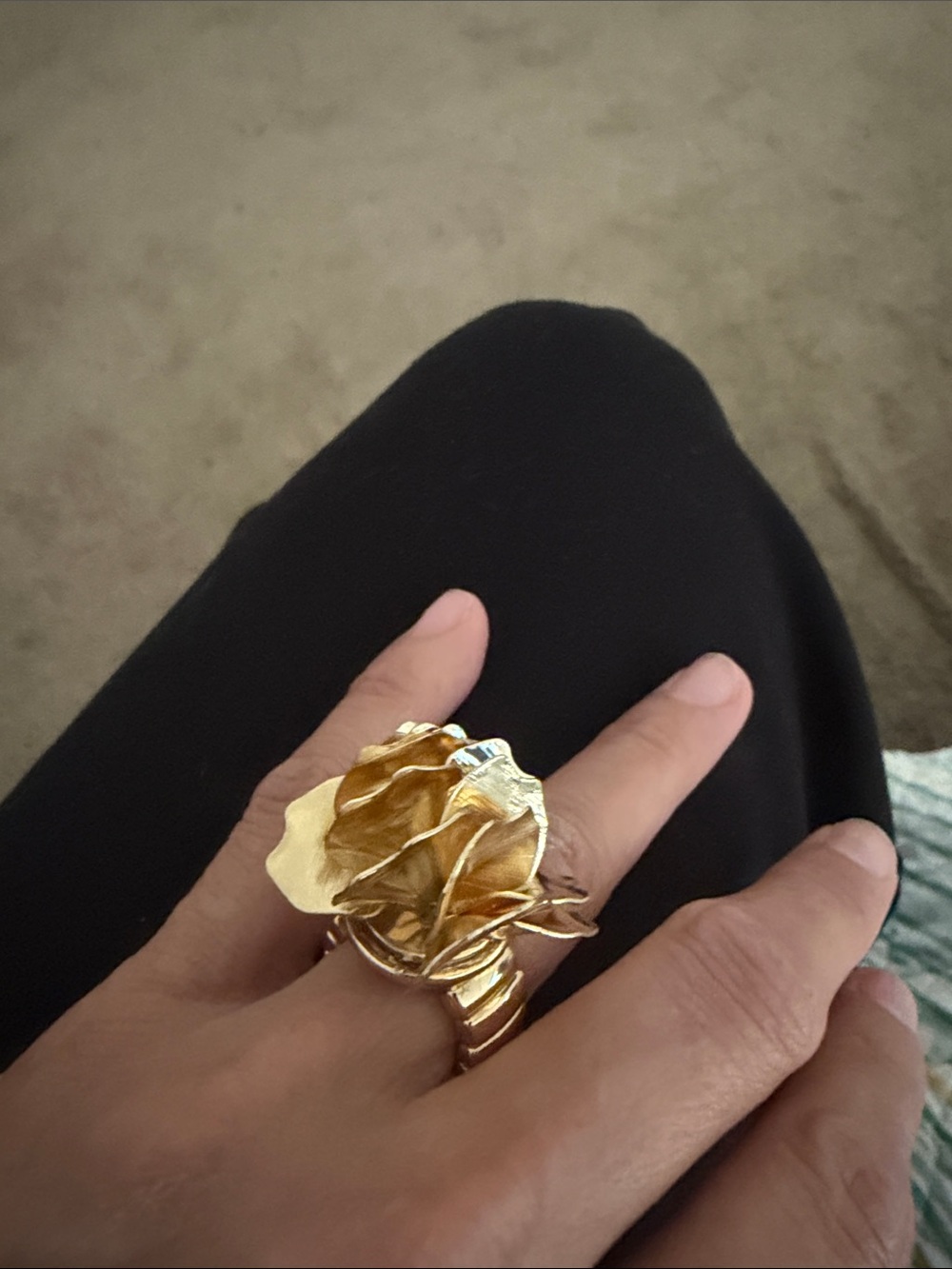 Gold Floral Statement Ring - Women Jewelry
